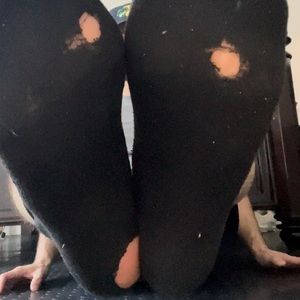 Used black crew socks